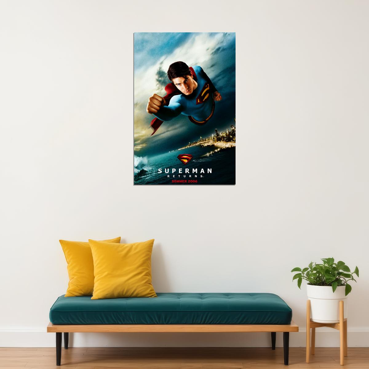 Superman Returns Movie Fantasy Science Fiction Poster Wall Art Print Home Wall Decor - xonomax