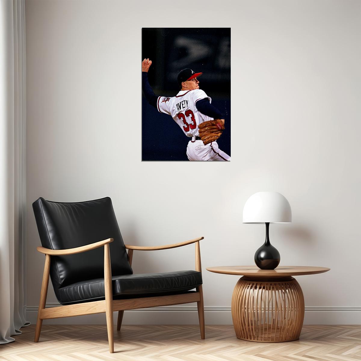Baseball Steve Avery Atlanta Sport Poster Wall Art Print Home Wall Decor - xonomax