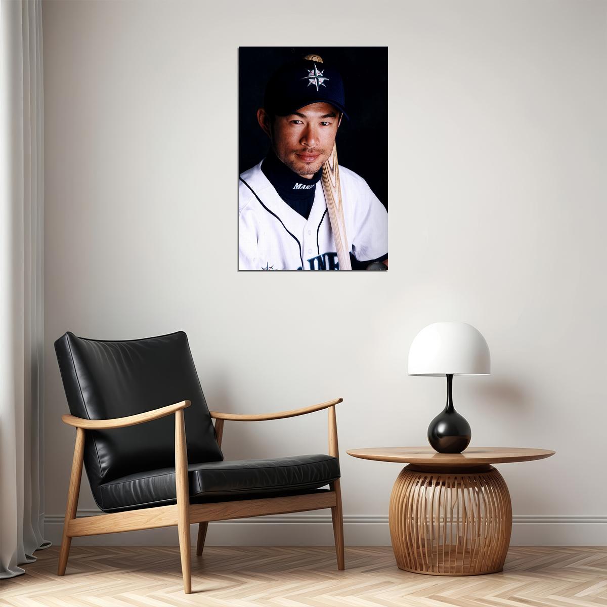 Baseball Ichiro Suzuki Seattle Poster Wall Art Print Home Wall Decor - xonomax