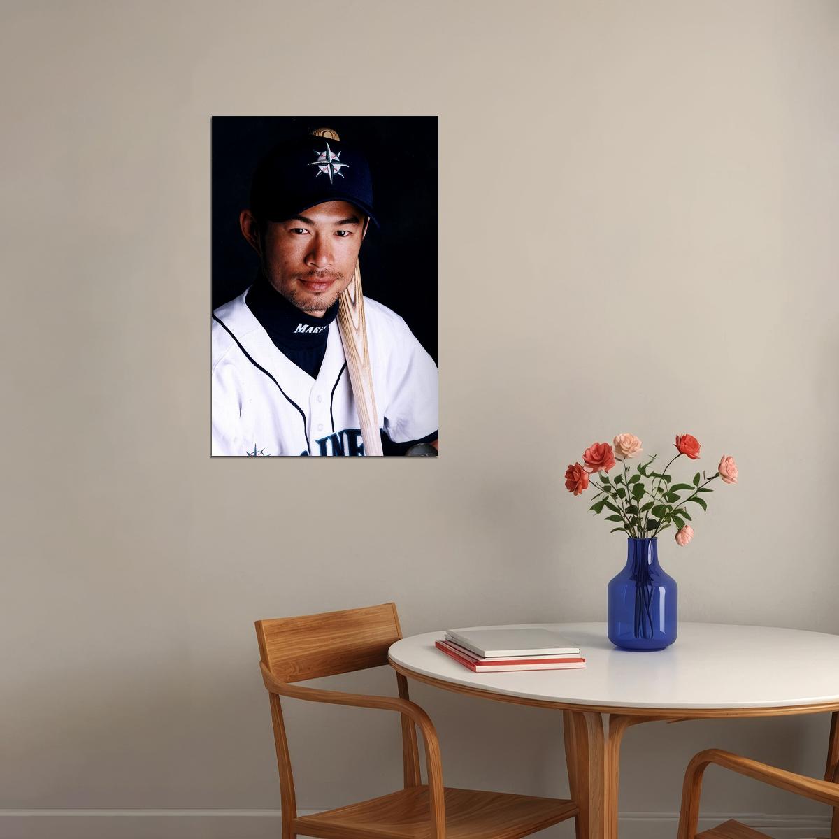 Baseball Ichiro Suzuki Seattle Poster Wall Art Print Home Wall Decor - xonomax