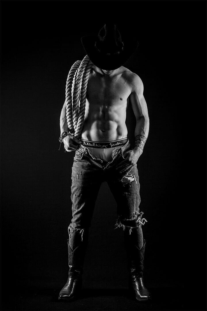 Cowboy With Shirt Off Sexy Man Model Poster Wall Art Print Home Wall Decor - xonomax