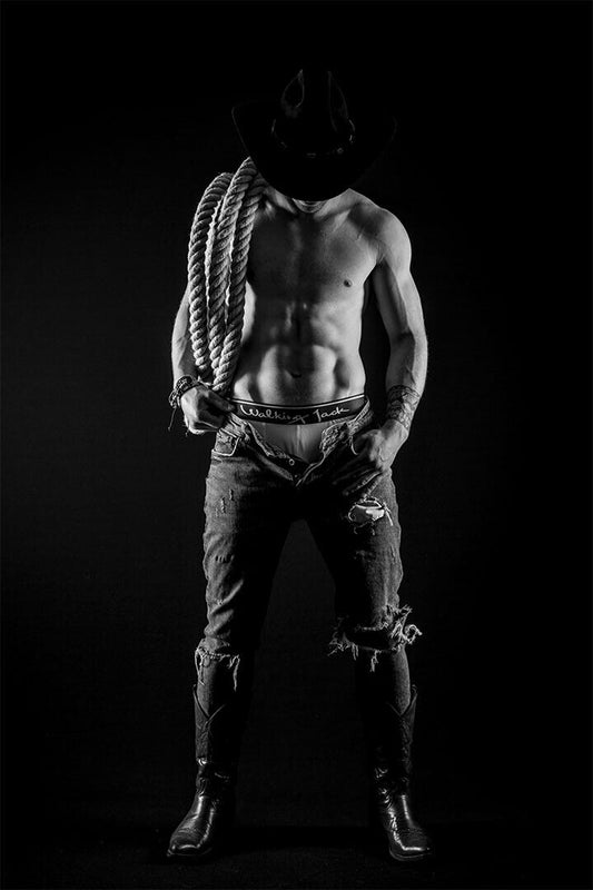 Cowboy With Shirt Off Sexy Man Model Poster Wall Art Print Home Wall Decor - xonomax