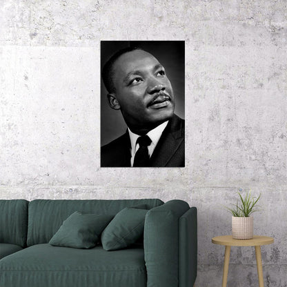 Martin Luther King Jr Baptizer Black White Poster Wall Art Print Home Wall Decor - xonomax