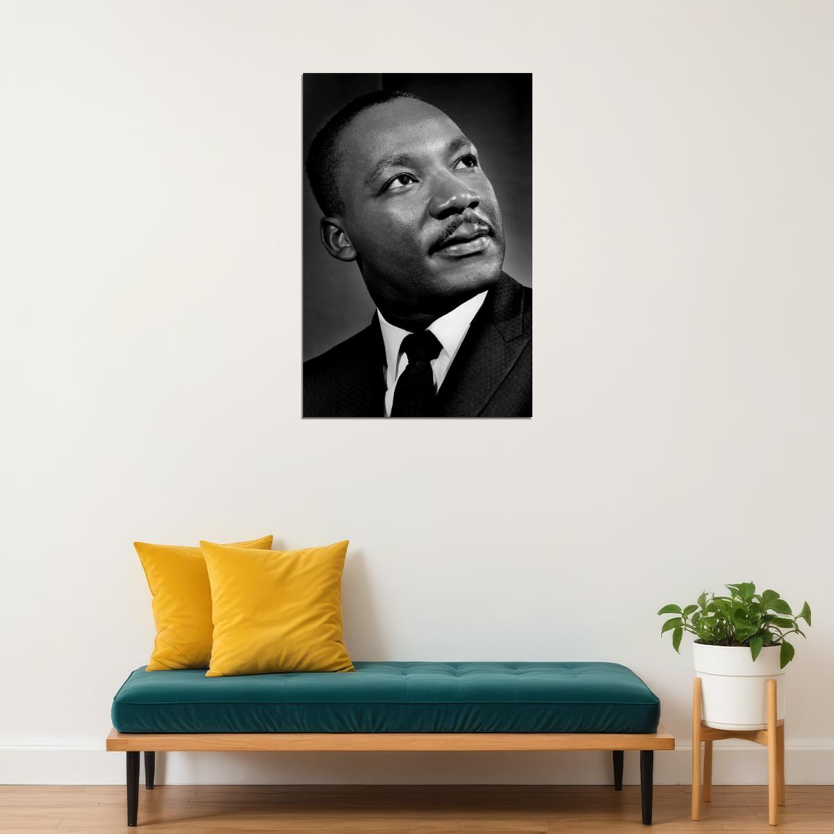 Martin Luther King Jr Baptizer Black White Poster Wall Art Print Home Wall Decor - xonomax