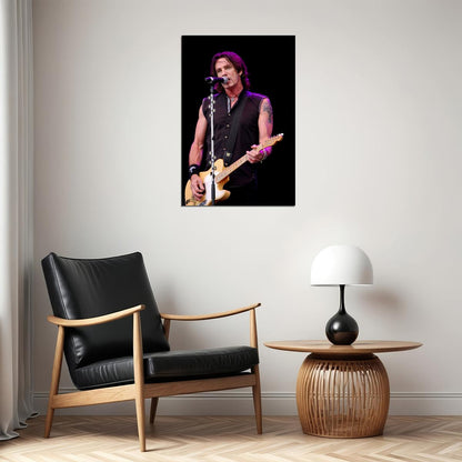 Rick Springfield With Fuitar Rock Musician Poster Wall Art Print Home Wall Decor - xonomax