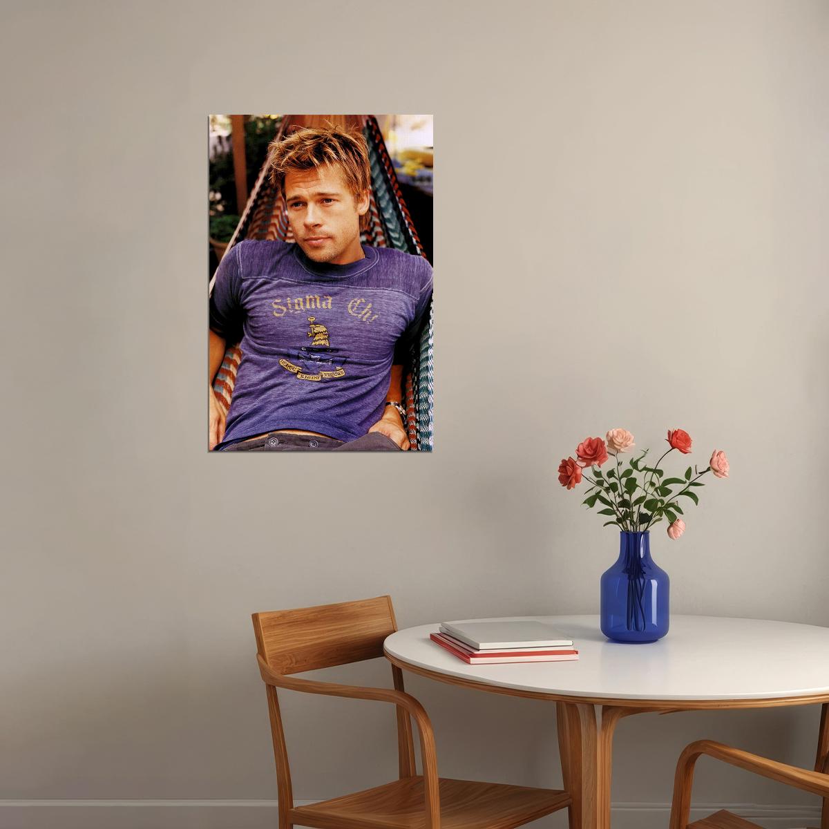 Brad Pitt Posed Cute Actor Poster Wall Art Print Home Wall Decor - xonomax
