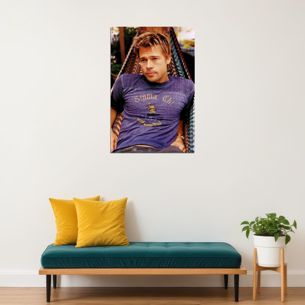 Brad Pitt Posed Cute Actor Poster Wall Art Print Home Wall Decor - xonomax