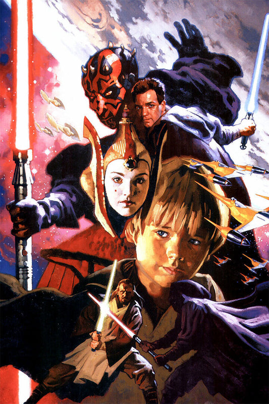 Star Wars Episode 1 Space Battle Action Poster Wall Art Print Home Wall Decor - xonomax