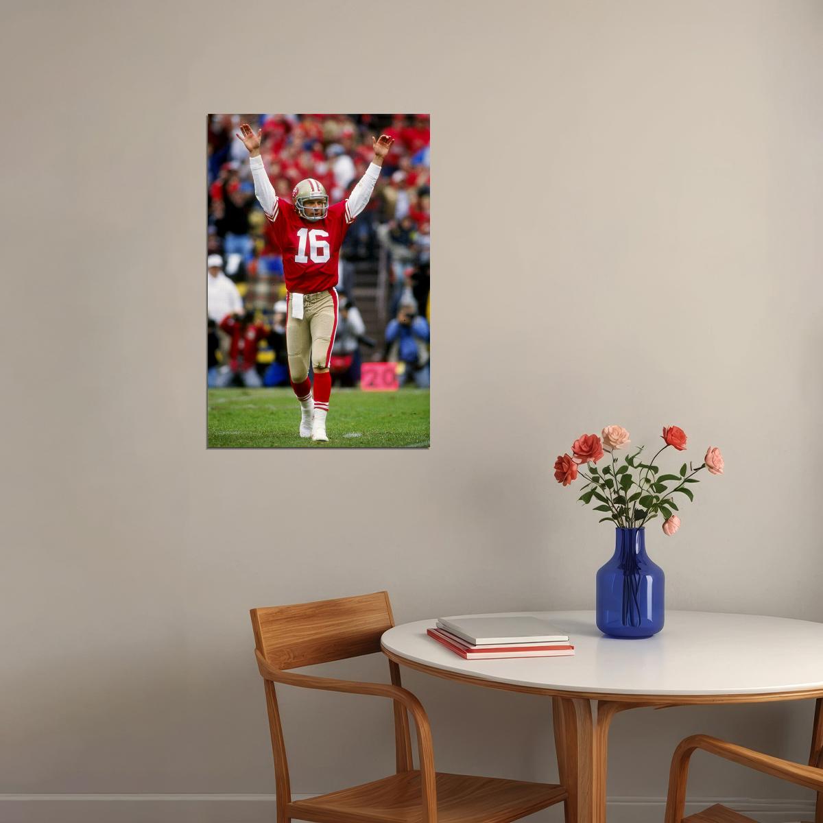Joe Montana Sports Football Player Poster Wall Art Print Home Wall Decor - xonomax