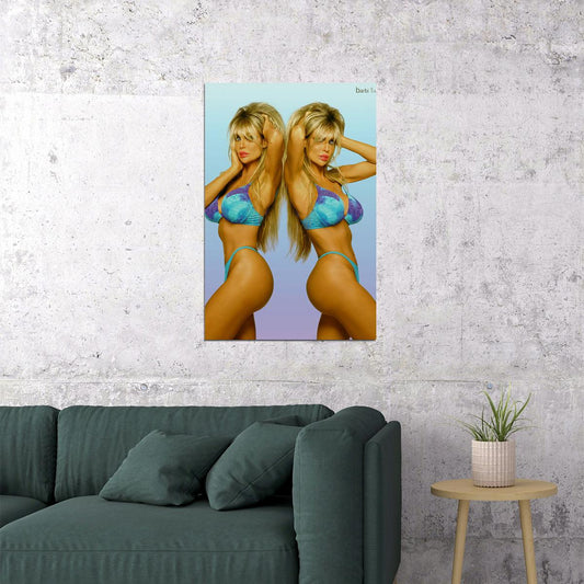 Sexy Female Model Barbie Twins In Bikins Poster Wall Art Print Home Wall Decor - xonomax