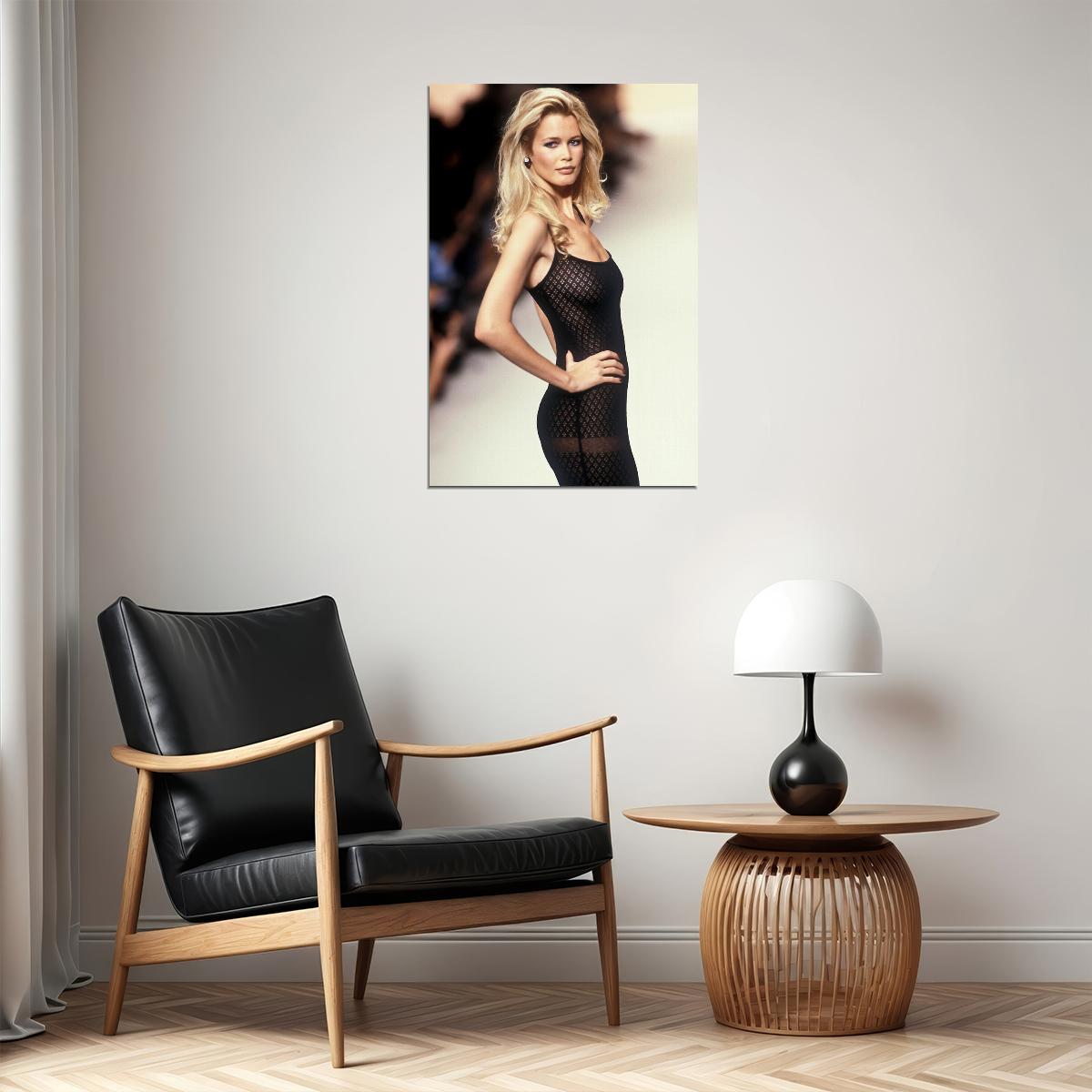 Poster - Claudia Schiffer Sexy Female Model Poster Wall Art Print