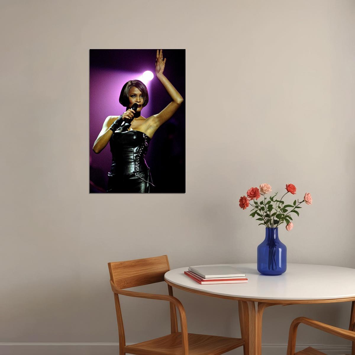 Whitney Houston Singer 1999 World Tour Poster Wall Art Print Home Wall Decor - xonomax