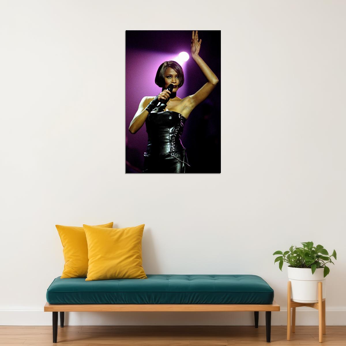 Whitney Houston Singer 1999 World Tour Poster Wall Art Print Home Wall Decor - xonomax