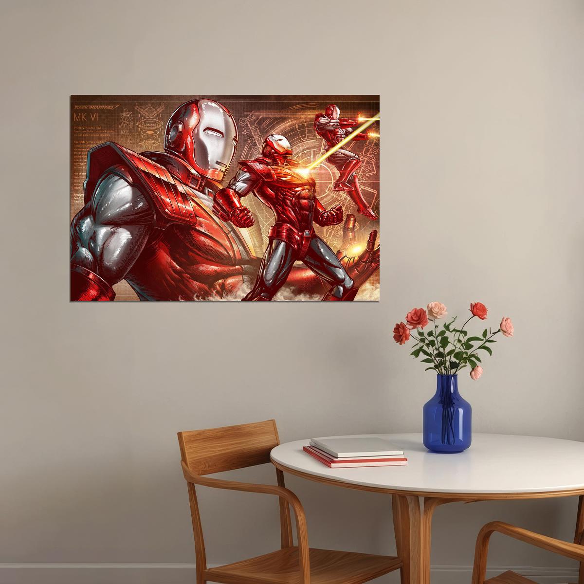 Iron Man 3 Tony Stark Captain America Movie Poster Wall Art Print Home Wall Decor - xonomax