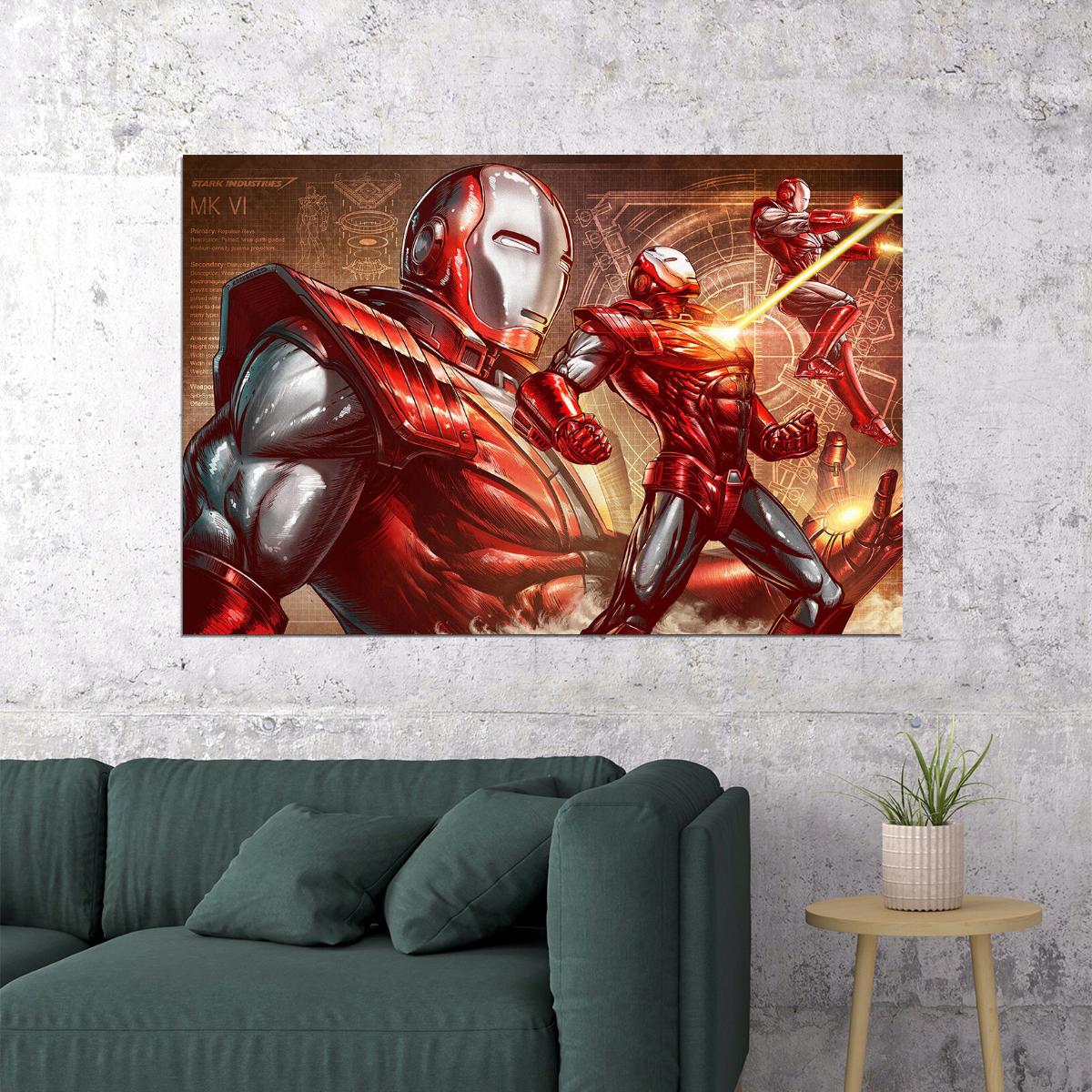 Iron Man 3 Tony Stark Captain America Movie Poster Wall Art Print Home Wall Decor - xonomax