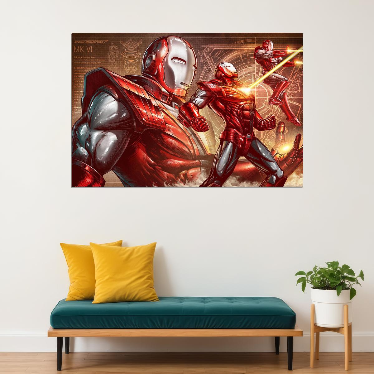 Iron Man 3 Tony Stark Captain America Movie Poster Wall Art Print Home Wall Decor - xonomax