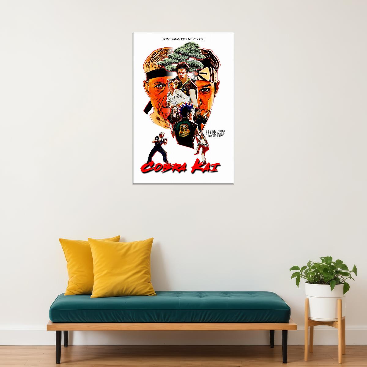 Cobra Kai Season 1 2 3 Karate Fight Tv Show Poster Wall Art Print Home Wall Decor