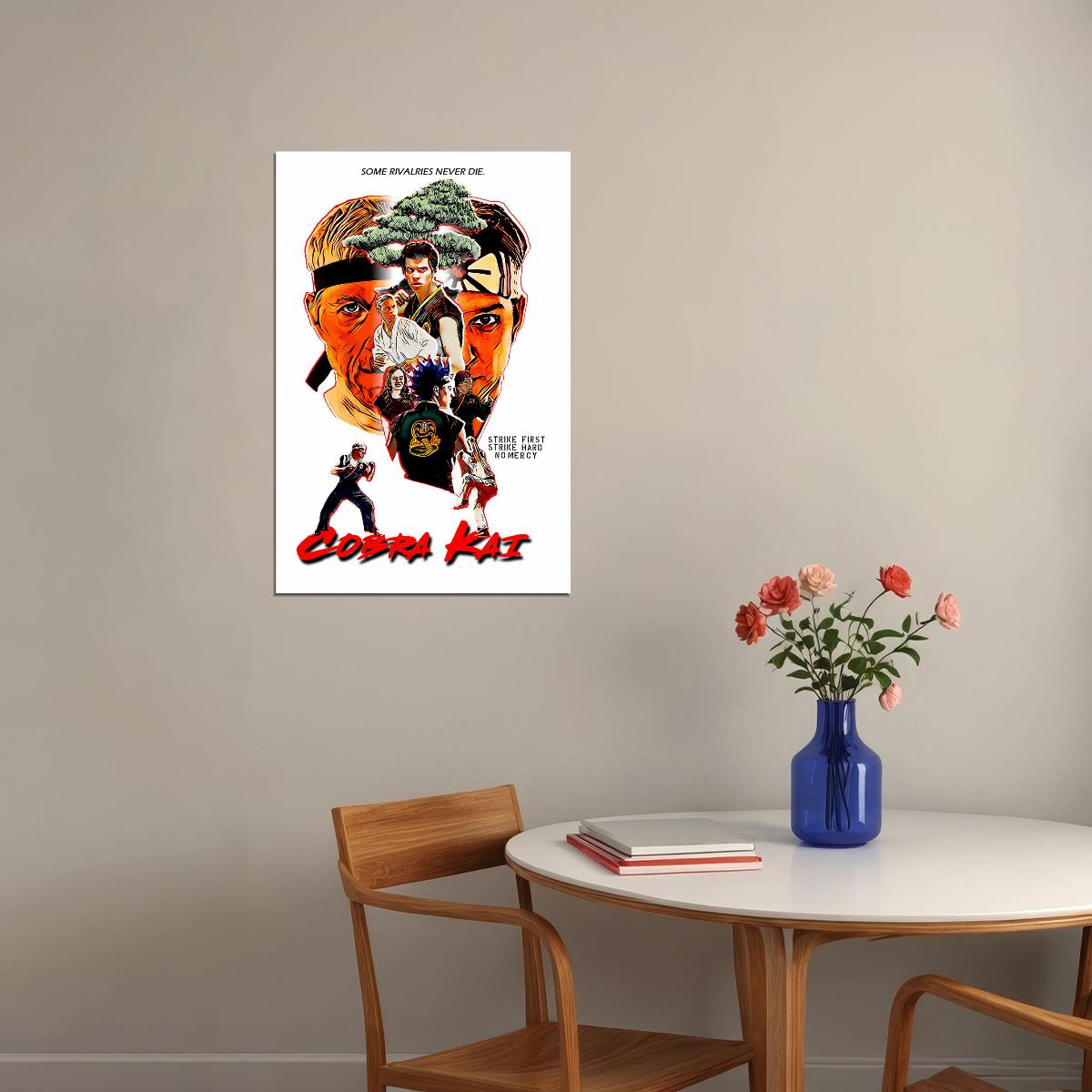Cobra Kai Season 1 2 3 Karate Fight Tv Show Poster Wall Art Print Home Wall Decor