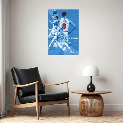 Zach Lavine Chicago American Basketball Poster Wall Art Print Home Wall Decor