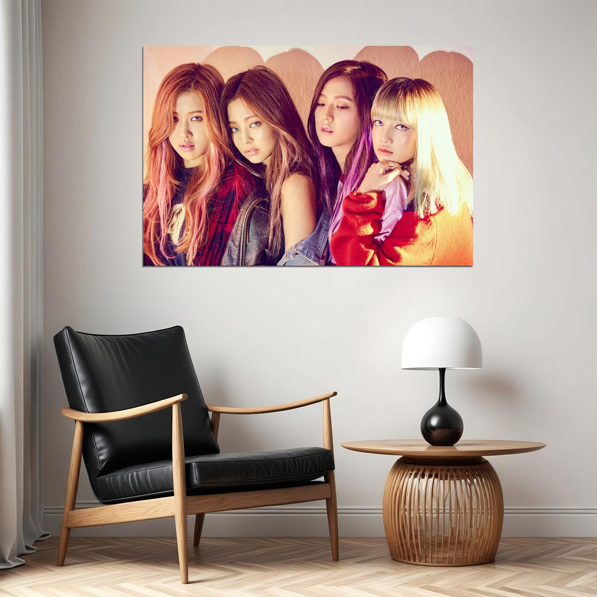 Black Pink Jennie Rose Lisa Jisoo Kpop Musician Poster Wall Art Print Home Wall Decor - xonomax