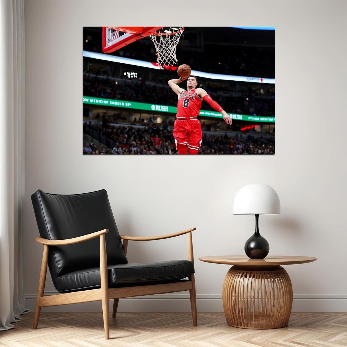 Zach Lavine Chicago Basketball Star Poster Wall Art Print Home Wall Decor