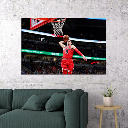 Zach Lavine Chicago Basketball Star Poster Wall Art Print Home Wall Decor