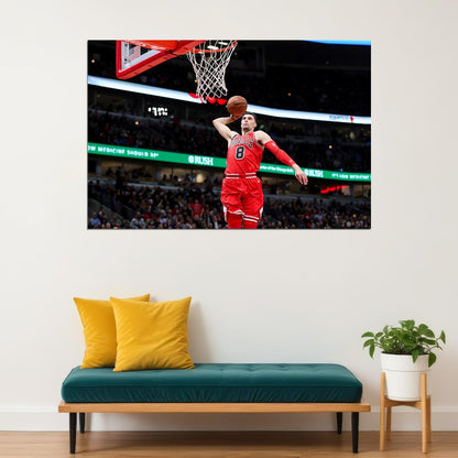 Zach Lavine Chicago Basketball Star Poster Wall Art Print Home Wall Decor