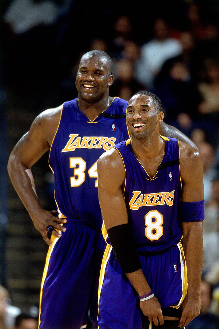 Kobe Bryant And Shaquille Basketball Players Poster Wall Art Print Home Wall Decor - xonomax