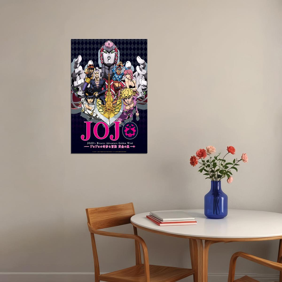 Jojo Bizarre Adventure Fight Japan Anime Poster Wall Art Print Home Wall Decor