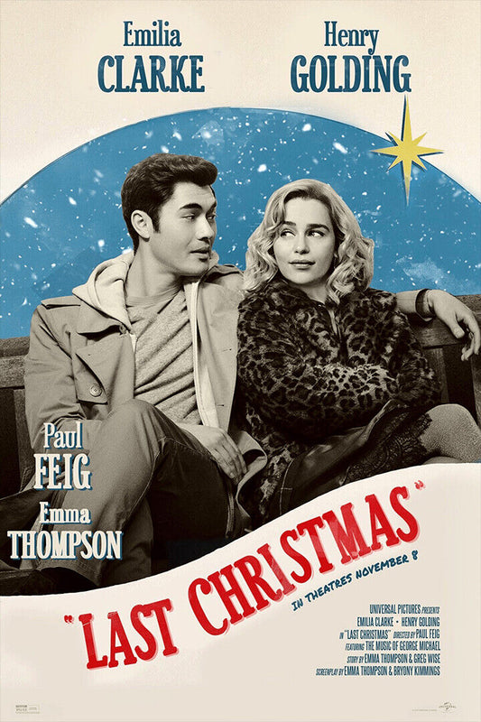 Last Christmas Emilia Clarke Henry Golding Movie Poster Wall Art Print Home Wall Decor - xonomax