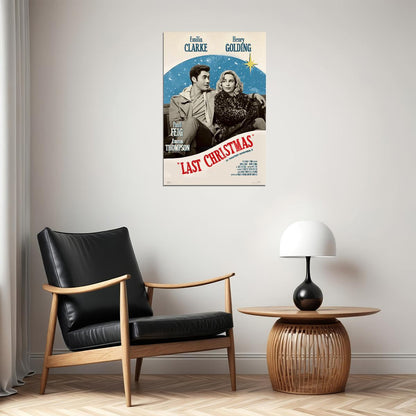 Last Christmas Emilia Clarke Henry Golding Movie Poster Wall Art Print Home Wall Decor - xonomax