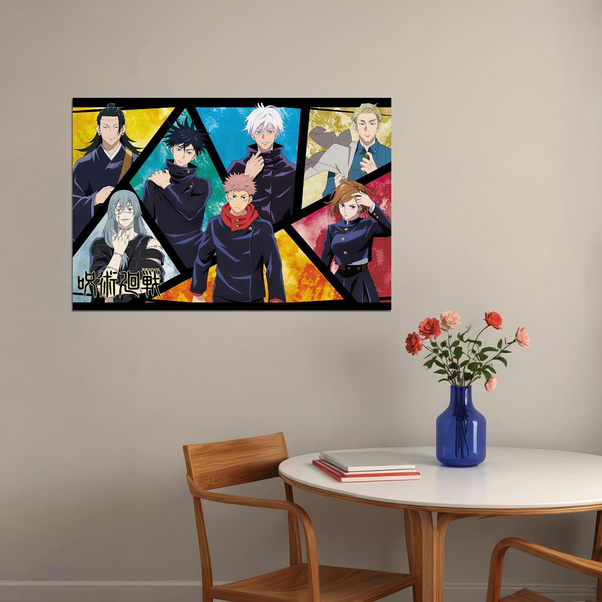 Jujutsu Kaisen Monster Fight Hot Japan Anime Poster Wall Art Print Home Wall Decor - xonomax
