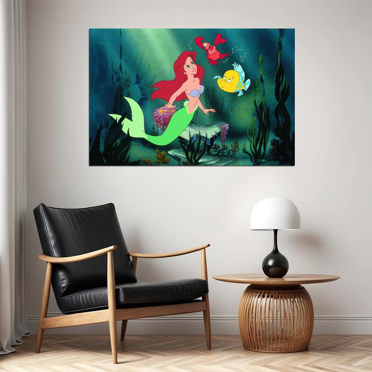 The Little Mermaid 30th Anniversary Movie Poster Wall Art Print Home Wall Decor