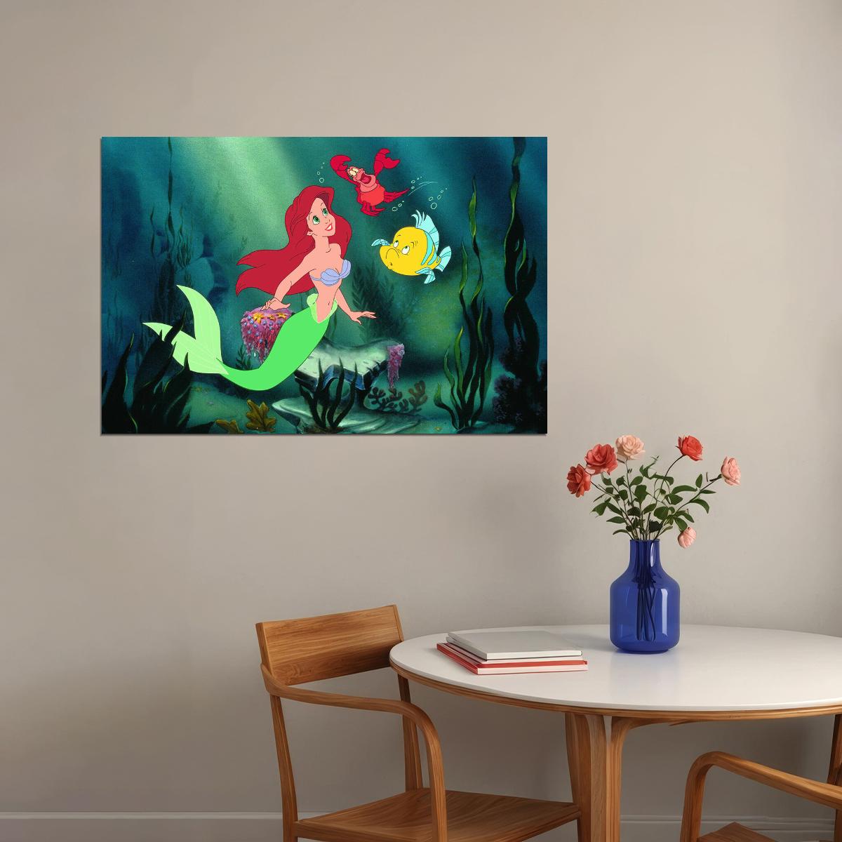 The Little Mermaid 30th Anniversary Movie Poster Wall Art Print Home Wall Decor