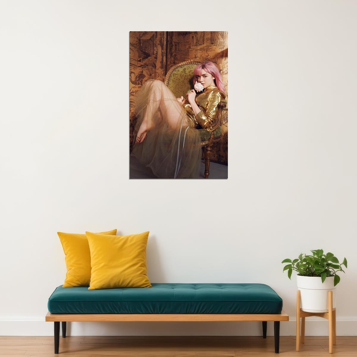 Maisie Williams Arya Usa Actor Star Artist Poster Wall Art Print Home Wall Decor - xonomax
