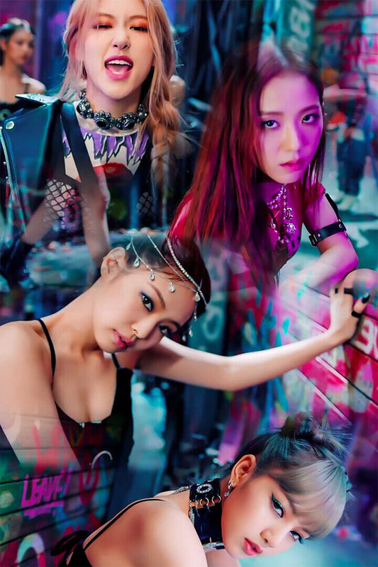 Black Pink Jennie Rose Lisa Jisoo Kpop Star Poster Wall Art Print Home Wall Decor - xonomax
