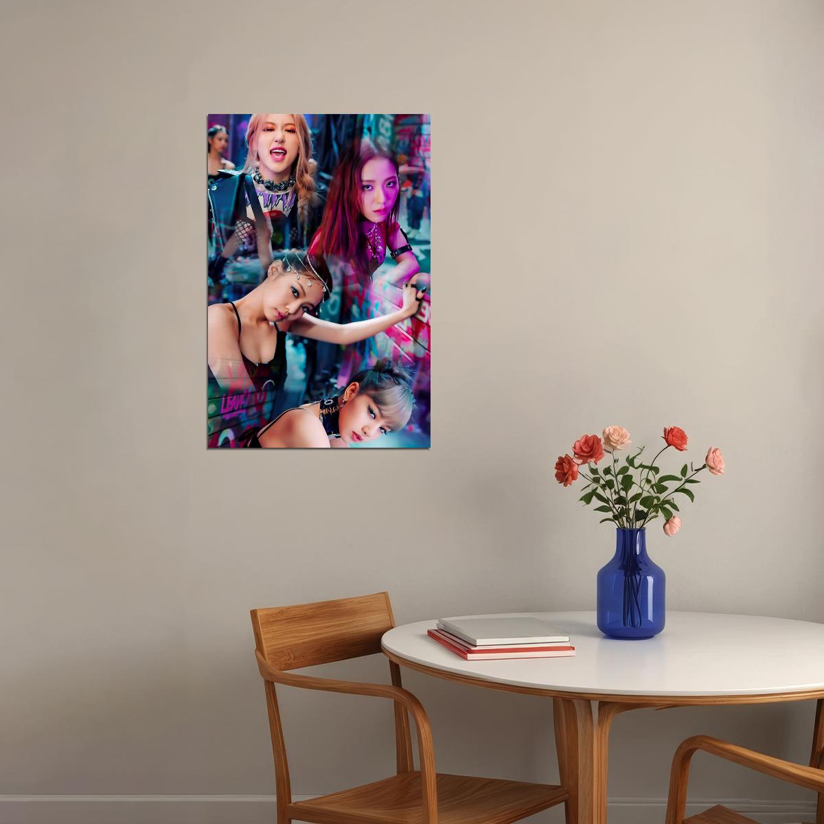 Black Pink Jennie Rose Lisa Jisoo Kpop Star Poster Wall Art Print Home Wall Decor - xonomax