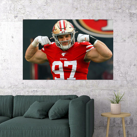 Nick Bosa San Francisco Star Poster Wall Art Print Home Wall Decor - xonomax