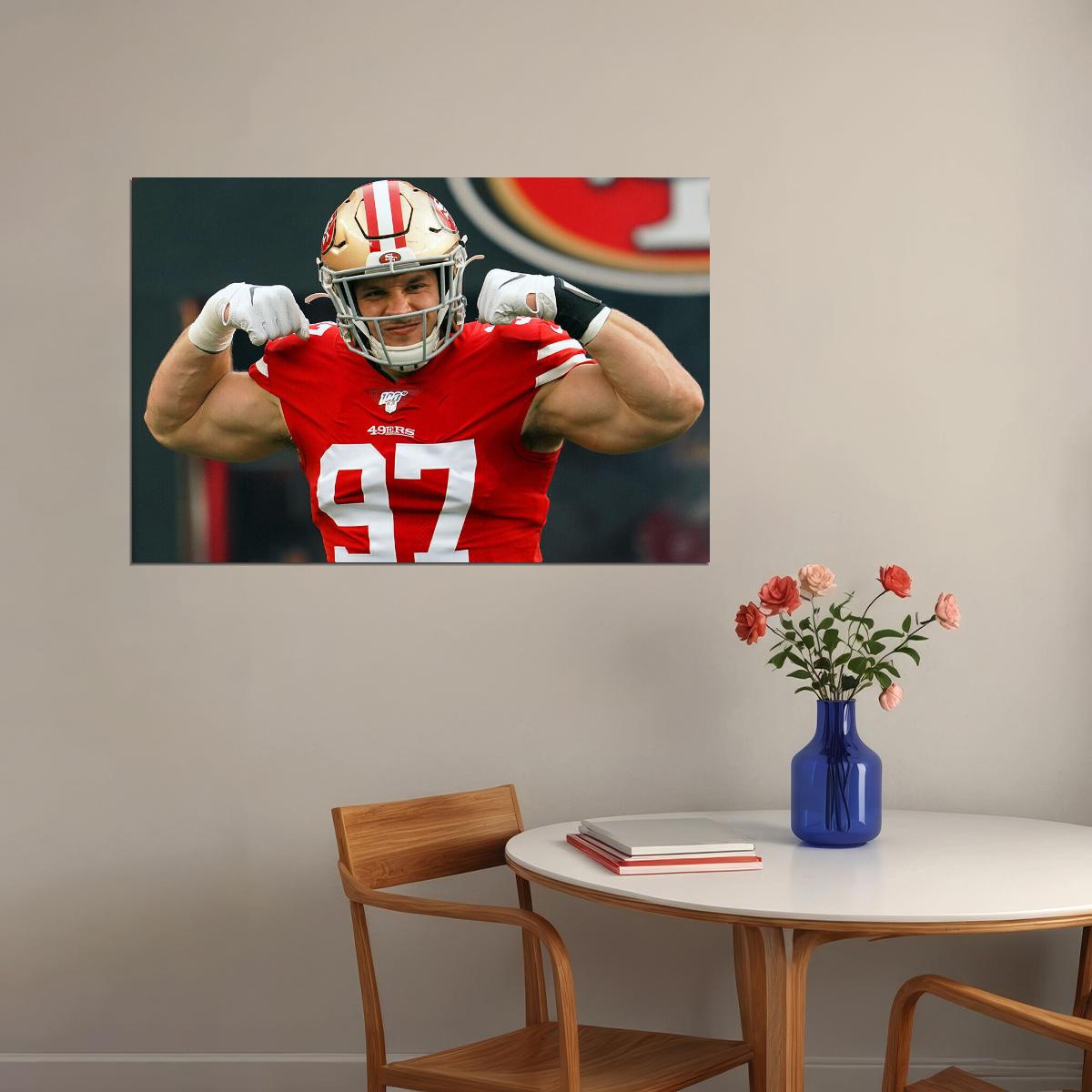 Nick Bosa San Francisco Star Poster Wall Art Print Home Wall Decor - xonomax