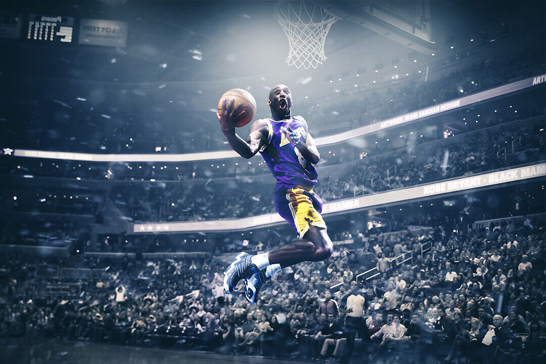 Kobe Los Angeles Basketball 8 24 Mvp Poster Wall Art Print Home Wall Decor - xonomax