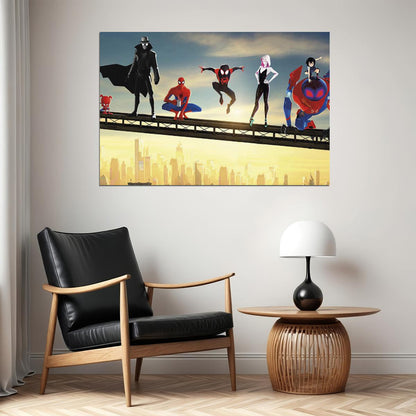 Spider Man Into The Spider Verse Animation Poster Wall Art Print Home Wall Decor