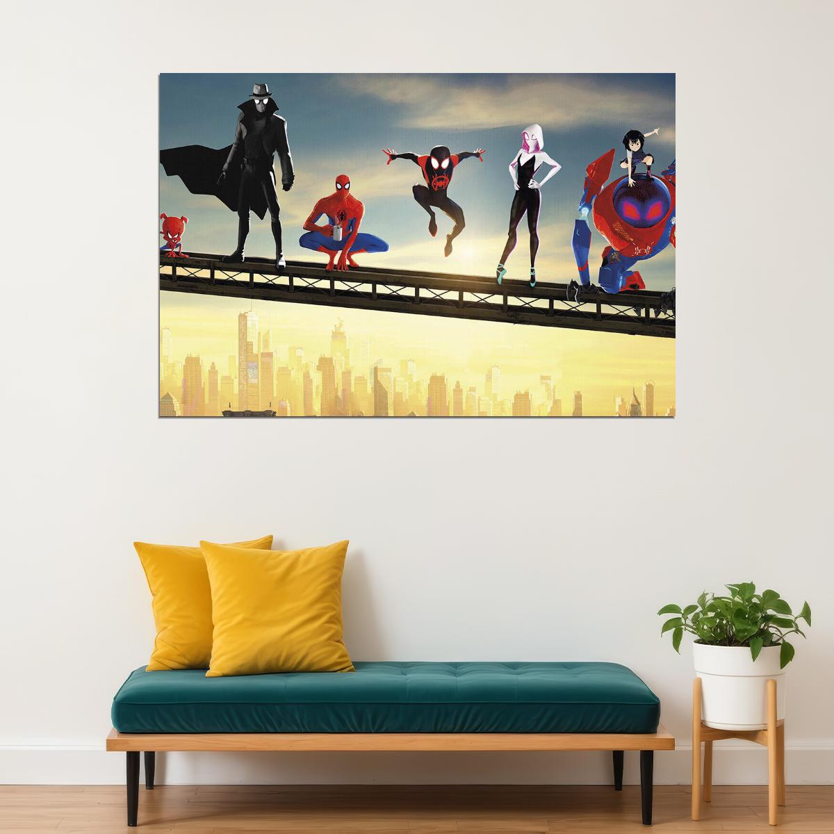 Spider Man Into The Spider Verse Animation Poster Wall Art Print Home Wall Decor