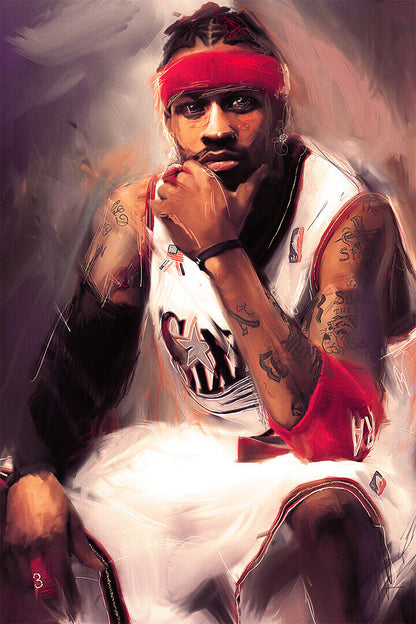 Allen Iverson Philadelphia Ai Basketball Poster Wall Art Print Home Wall Decor - xonomax