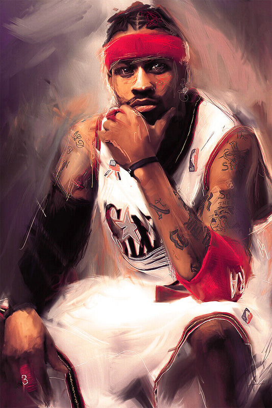 Allen Iverson Philadelphia Ai Basketball Poster Wall Art Print Home Wall Decor - xonomax