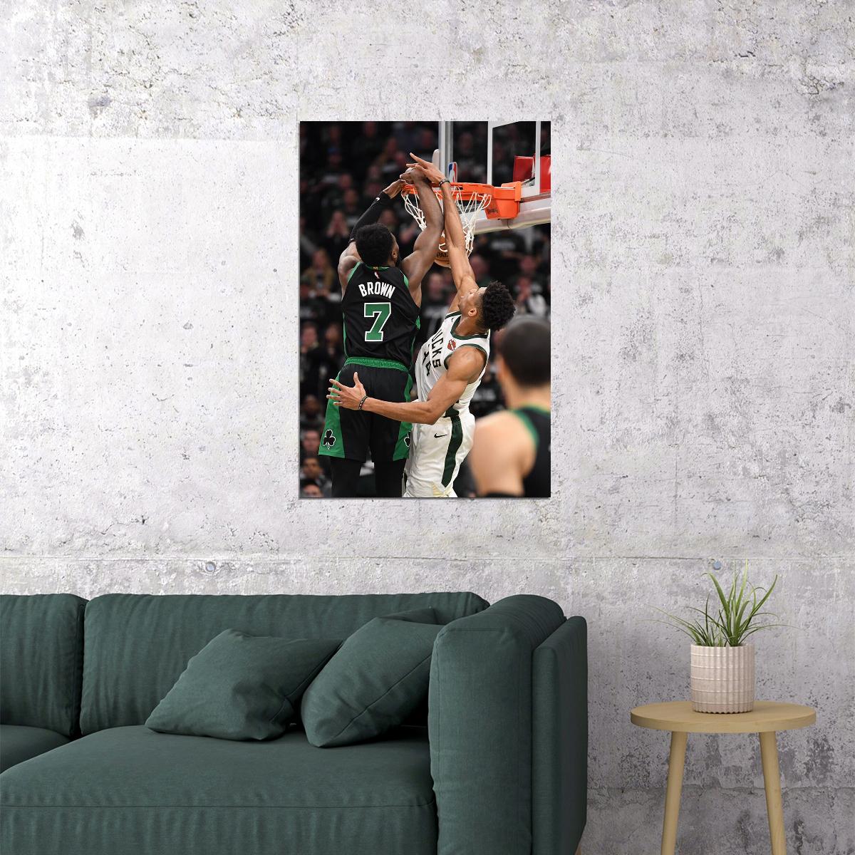 Jaylen Brown Boston Celtics Basketball Star Poster Wall Art Print Home Wall Decor