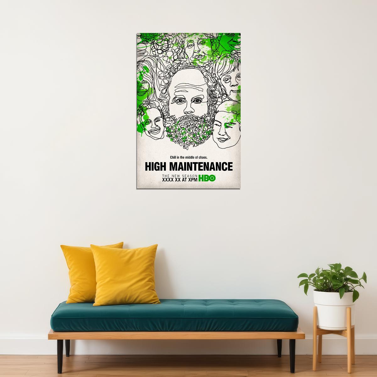 High Maintenance Ben Sinclair Season 4 Usa Tv Show Poster Wall Art Print Home Wall Decor - xonomax