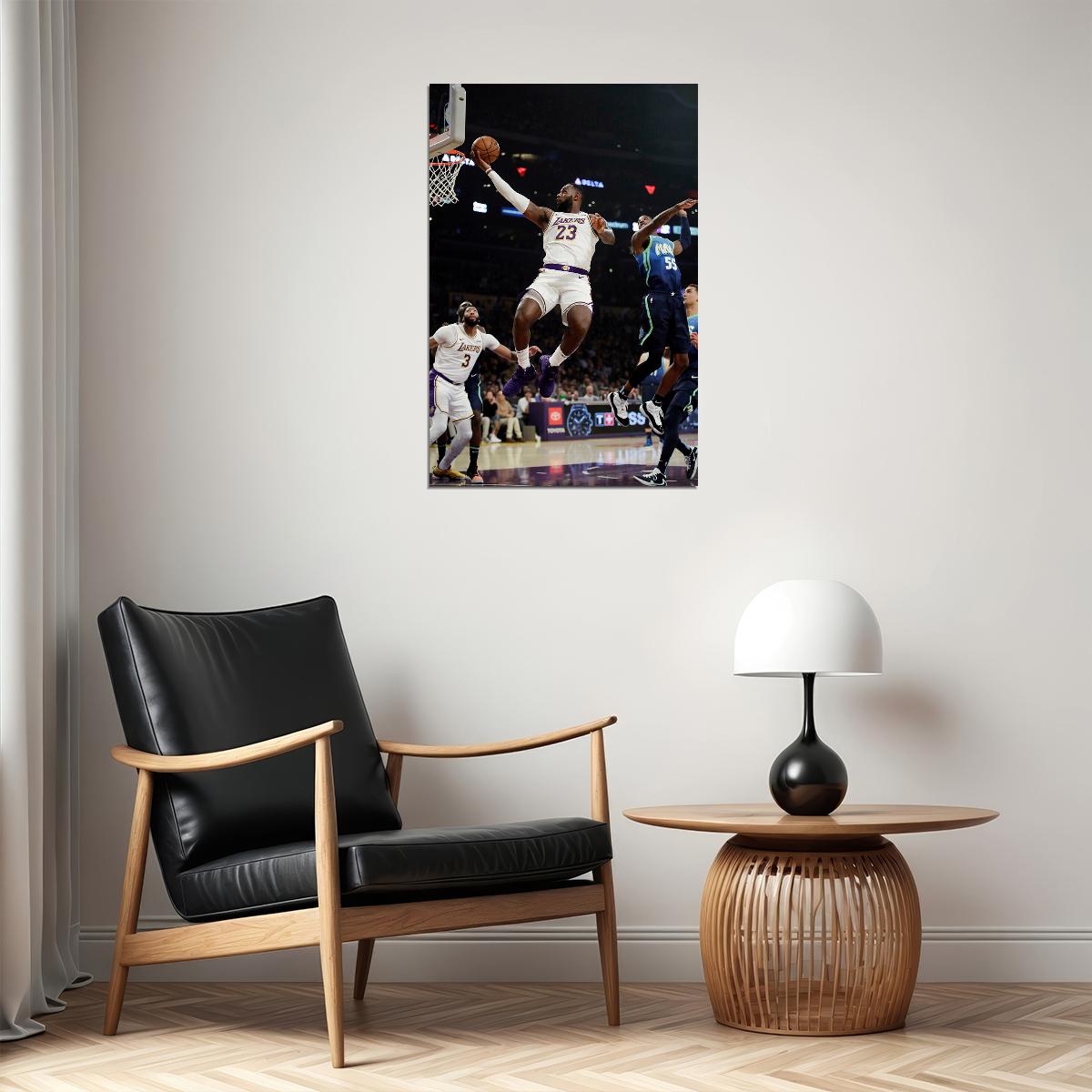 Lebron James La Mvp Basketball Poster Wall Art Print Home Wall Decor - xonomax
