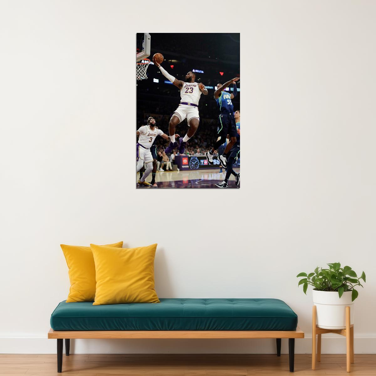 Lebron James La Mvp Basketball Poster Wall Art Print Home Wall Decor - xonomax