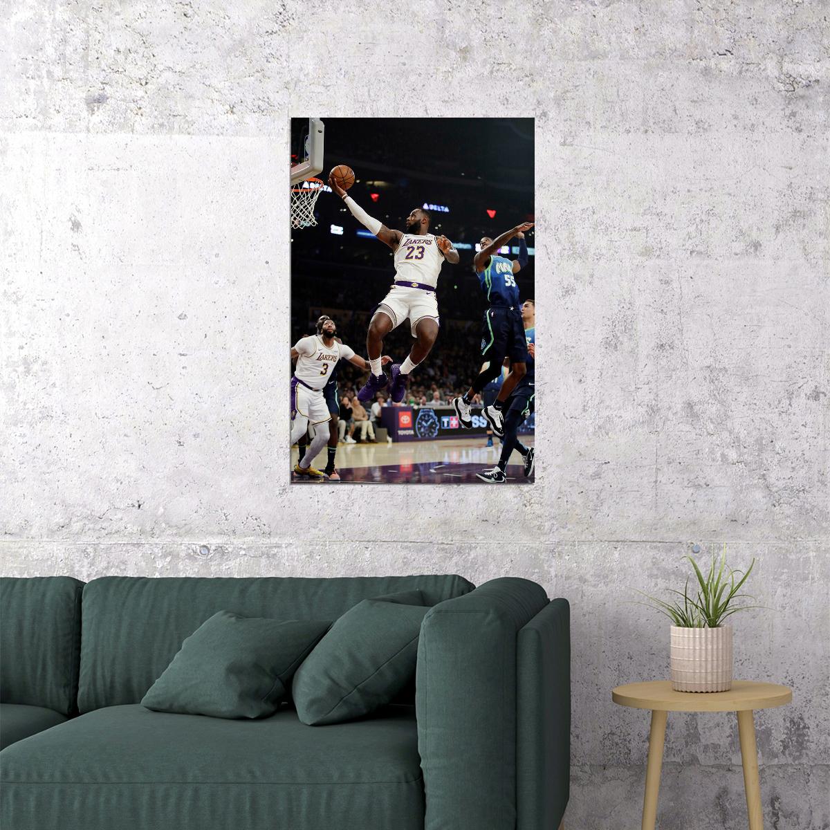 Lebron James La Mvp Basketball Poster Wall Art Print Home Wall Decor - xonomax