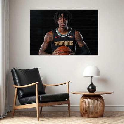 Ja Morant Memphis Basketball Star Poster Wall Art Print Home Wall Decor - xonomax